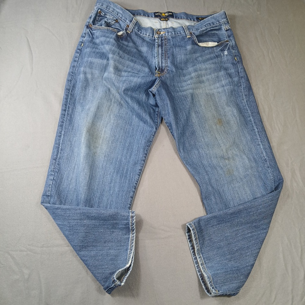Lucky Brand 487 Relaxed‎ Fit Jeans Mens 40x32 Blue Denim 7M11803